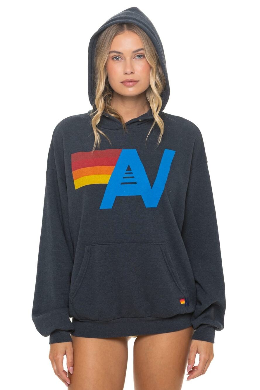 Aviator Nation Gray Unisex Logo Pullover Relaxed Hoodie Size XL